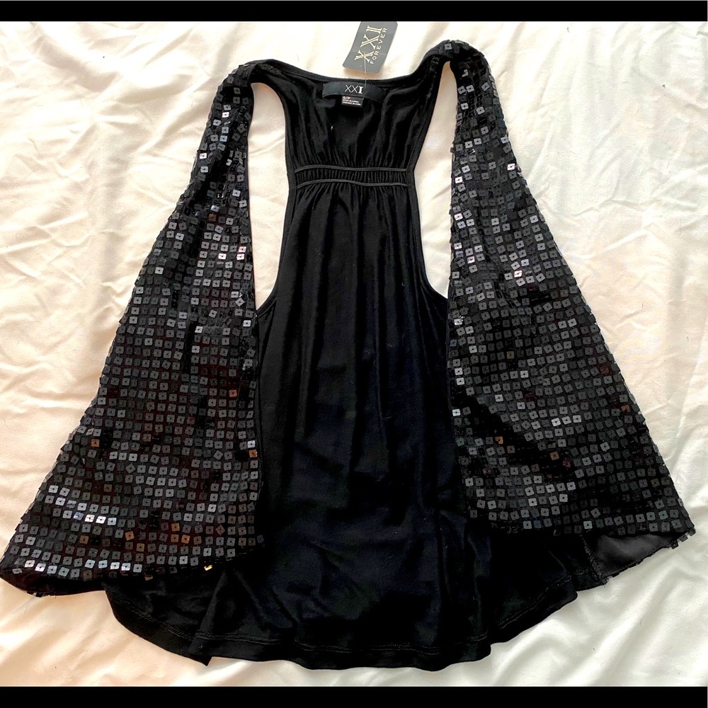 Black sequin vest